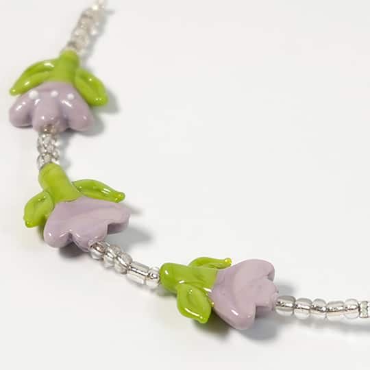 Jesse James Beads 20mm Purple Tulip Glass Beads